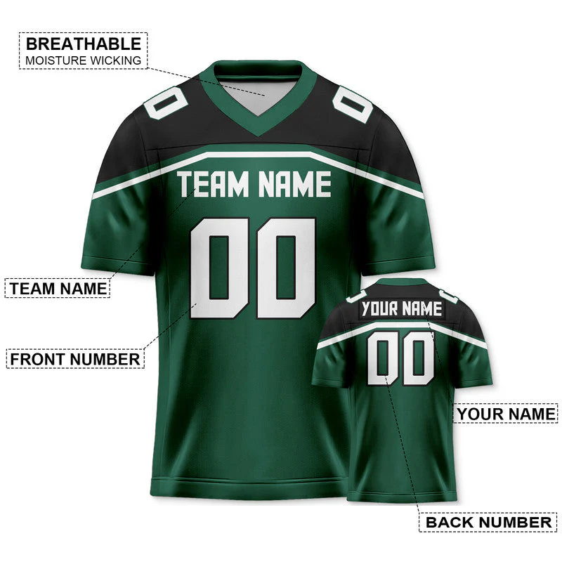 Custom Kelly Green White Concept Version Authentic Football Jersey