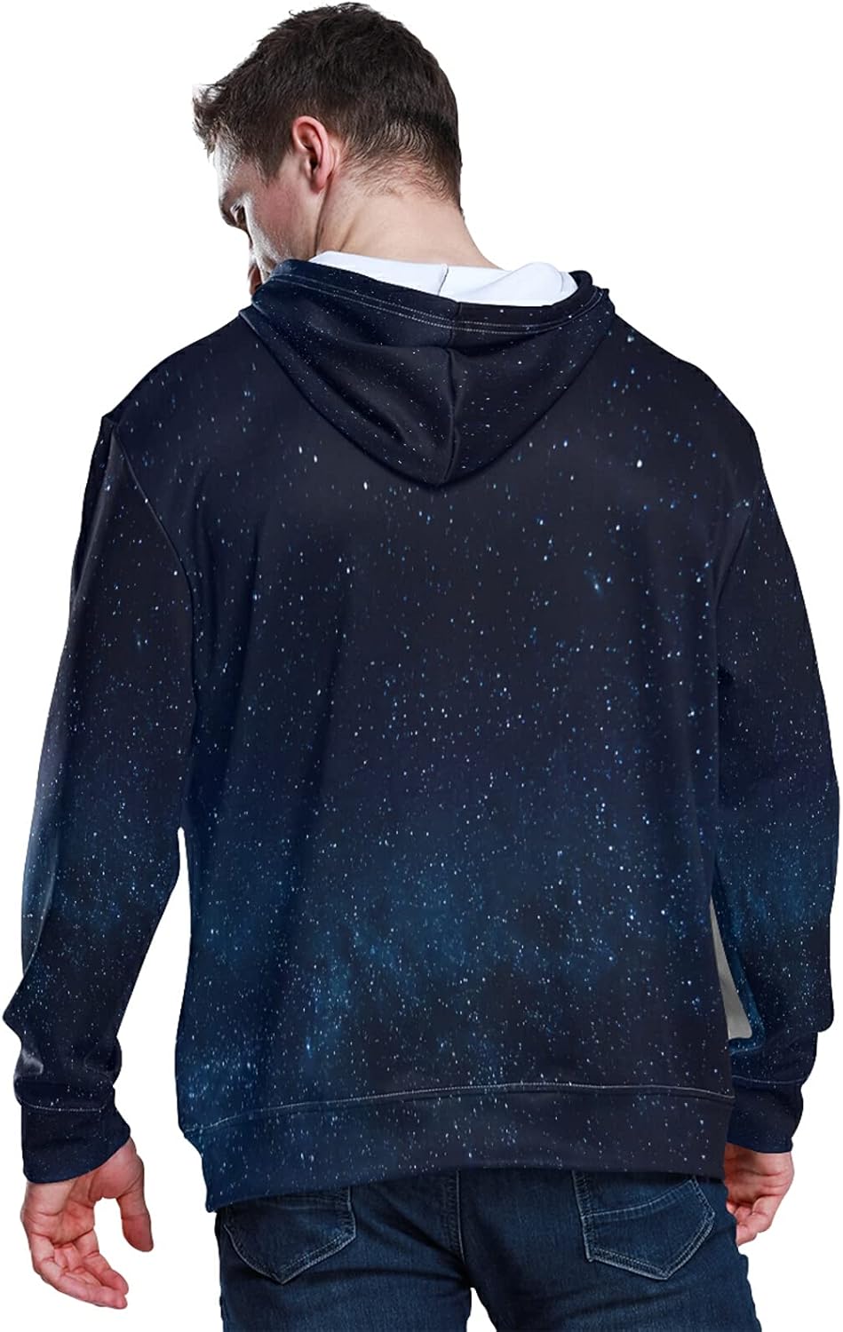 Night Starry Sky Stars Casual Wear for Men Hoodie Pullover Sweatshirt