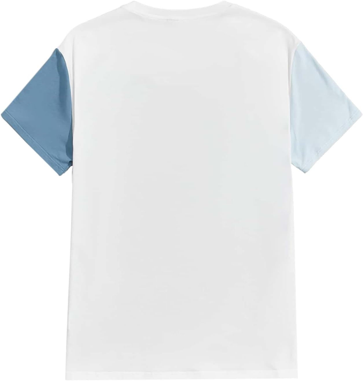 Men's Color Block Round Neck Short Sleeve Casual Tee Shirt Tops